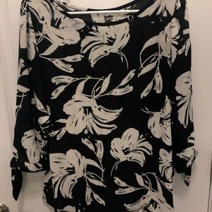 Black and Ivory Loft Top